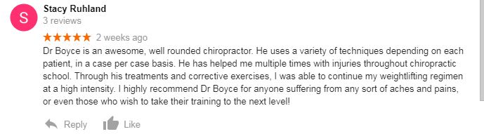 Chiropractor Downers Grove Testimonial